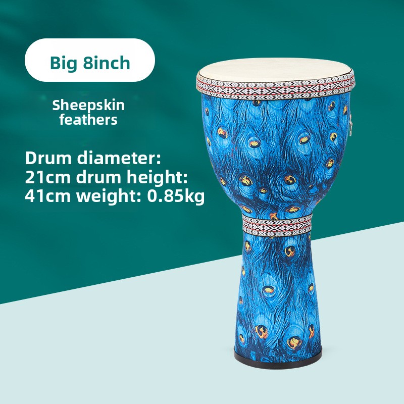 Bongo Drum Set - Tambor africano grande de 8 pulgadas,