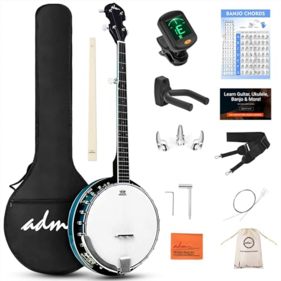 Banjo 5 String Open - Banjo de 5 Cuerdas Tamaño Completo,