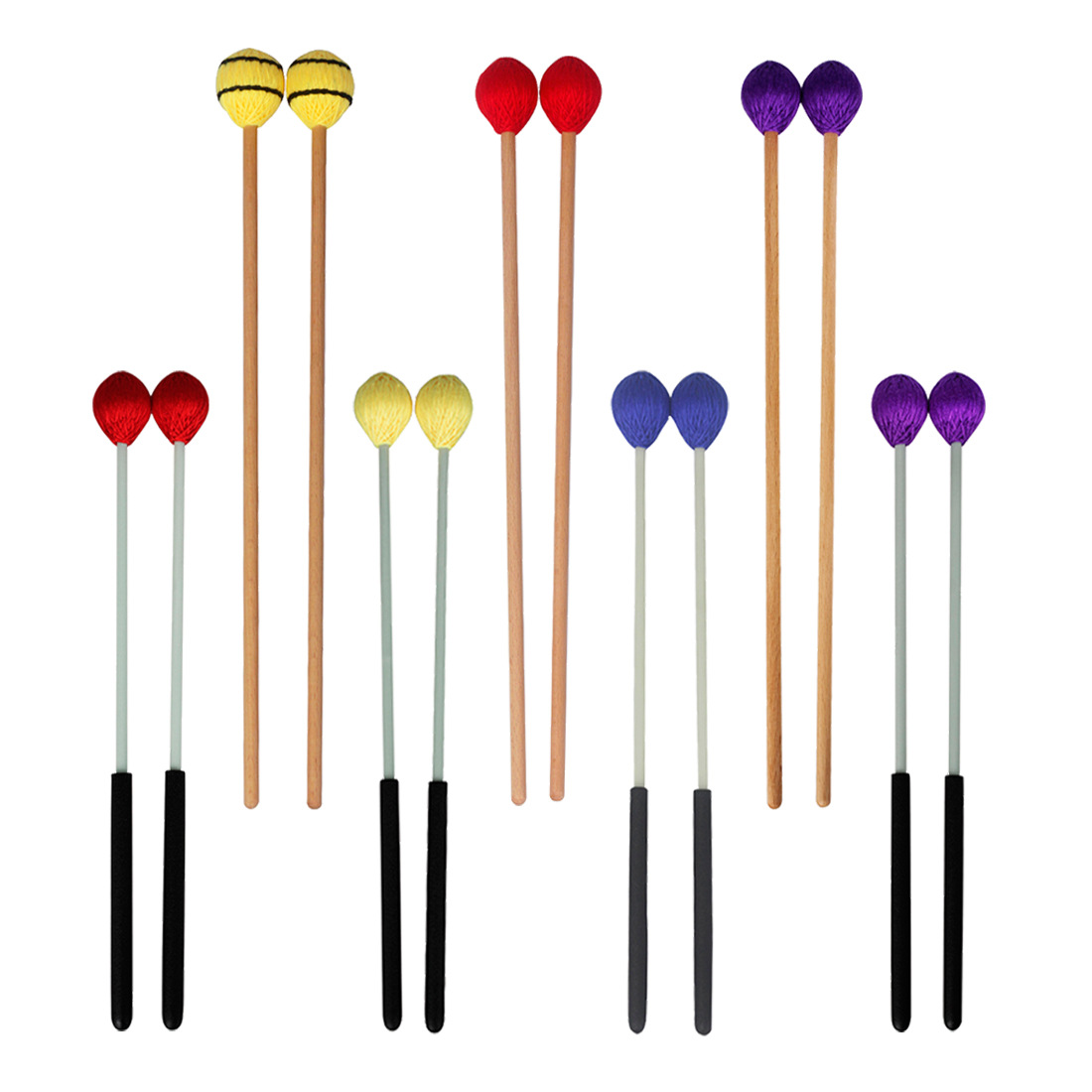 Musical Instrument Marimba - 2 palas de marimba con cabeza