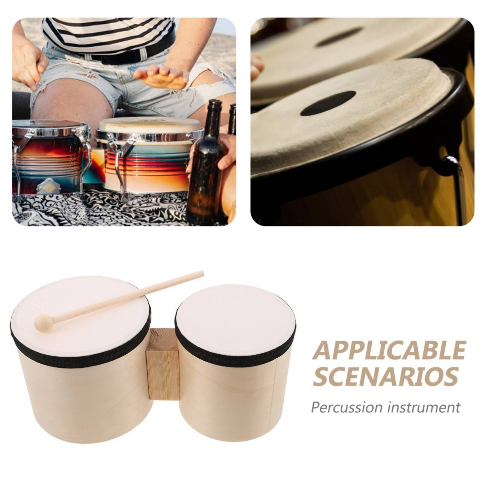 Juego de Bongos, Instrumento R - Bongo Drum Set reseña y precio