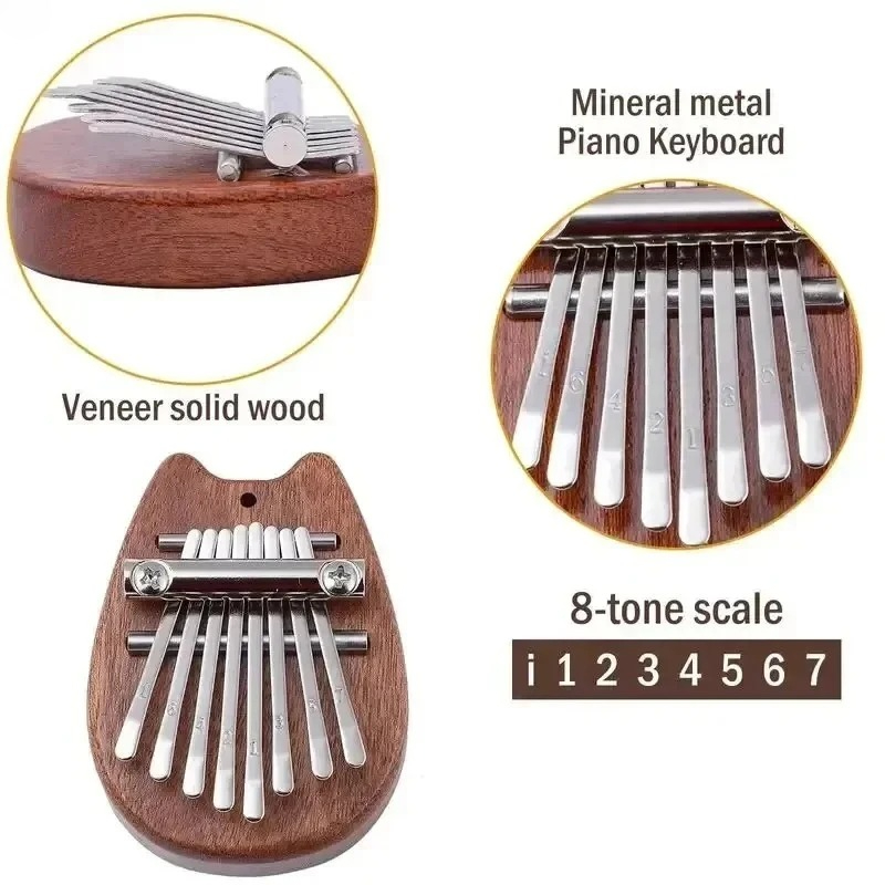 Mini Kalimba de Madera de 8 Te - Musical Instrument Marimba reseña y precio