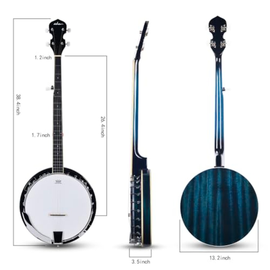 Banjo de 5 Cuerdas Tamaño Comp - Banjo 5 String Open reseña y precio